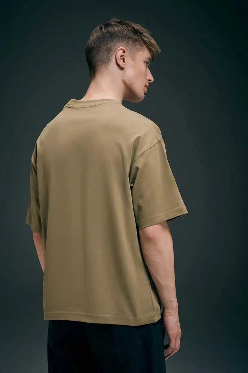 Olive Oversized Drop Shoulder